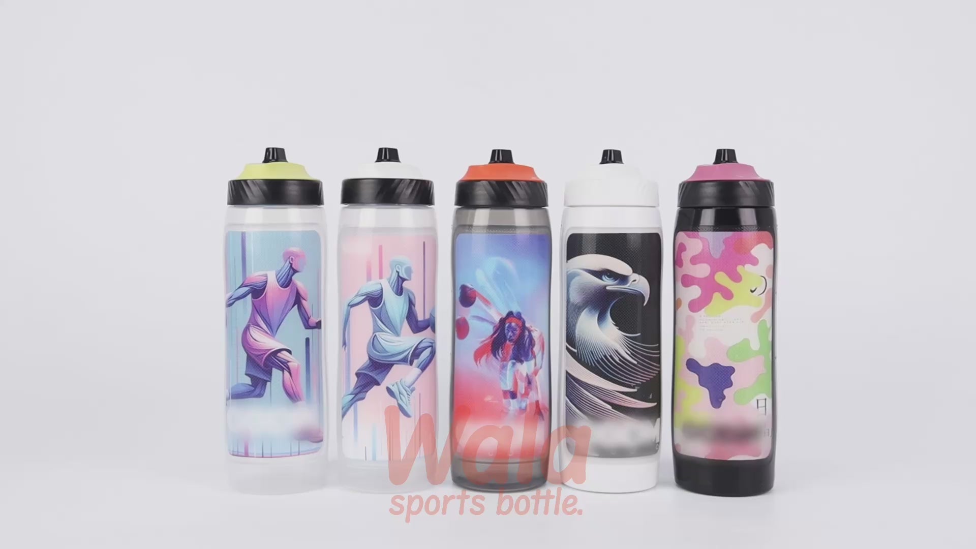 Load video: Skin touch Built-in Grid Gatorade Style Squeeze Sports Bottle